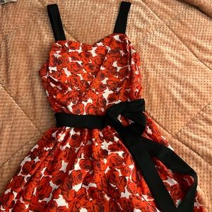 Red rose Spring/Summer dress